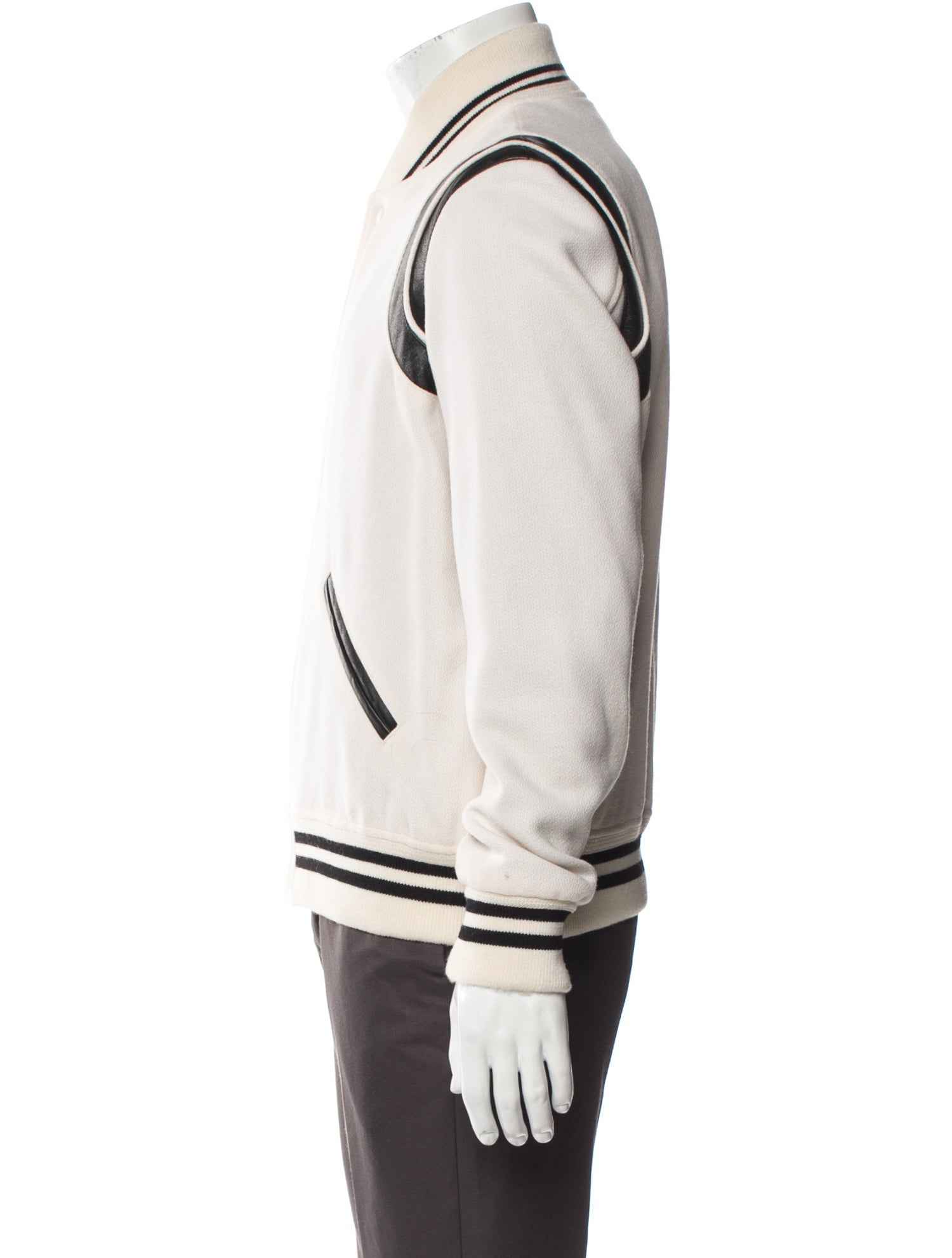 Saint Laurent Wool Striped Varsity Jacket