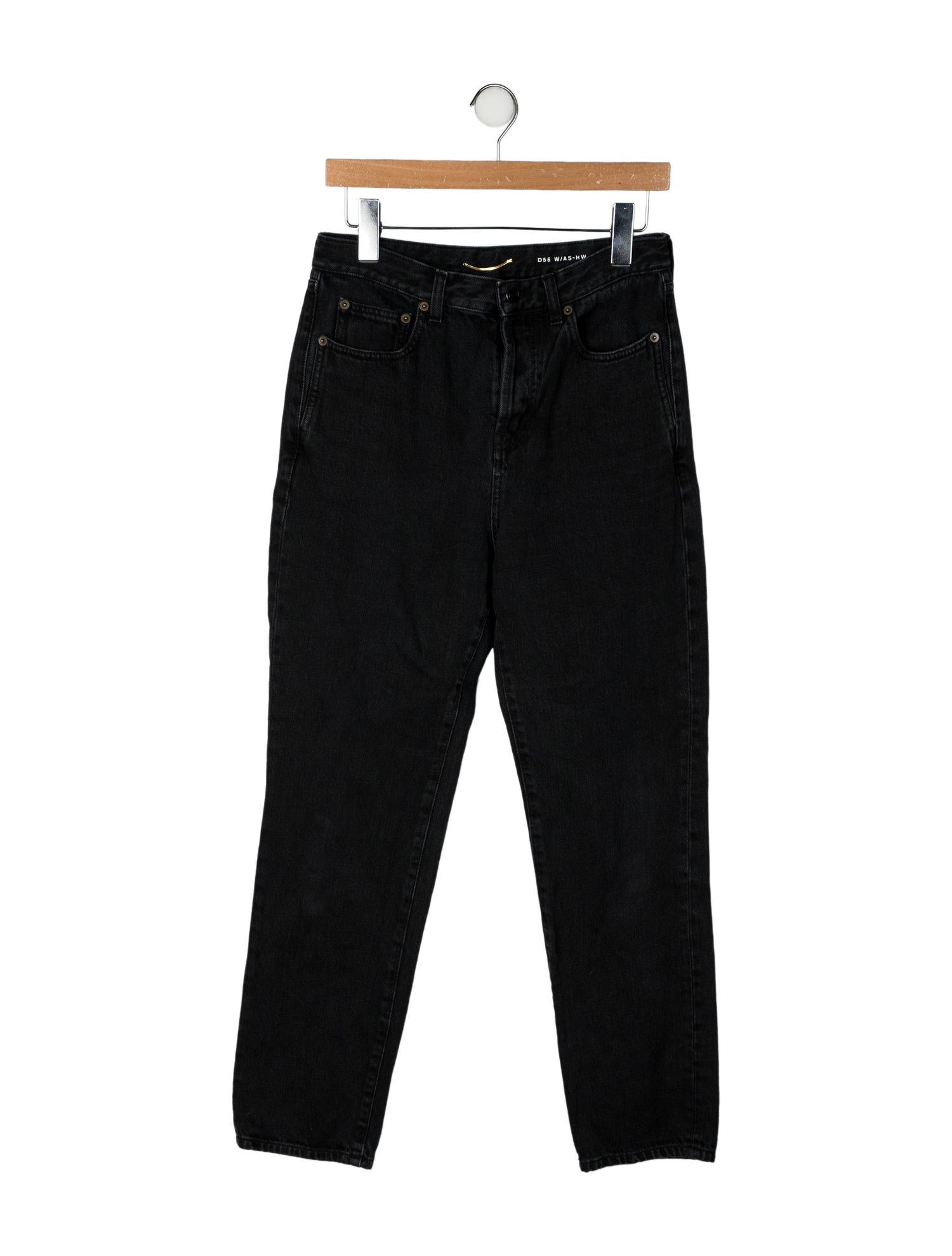 Saint Laurent Mid-Rise Straight Leg Jeans
