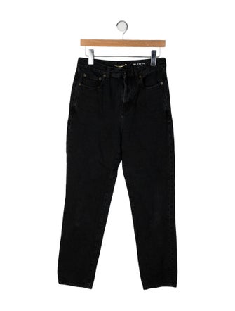 Saint Laurent Mid-Rise Straight Leg Jeans
