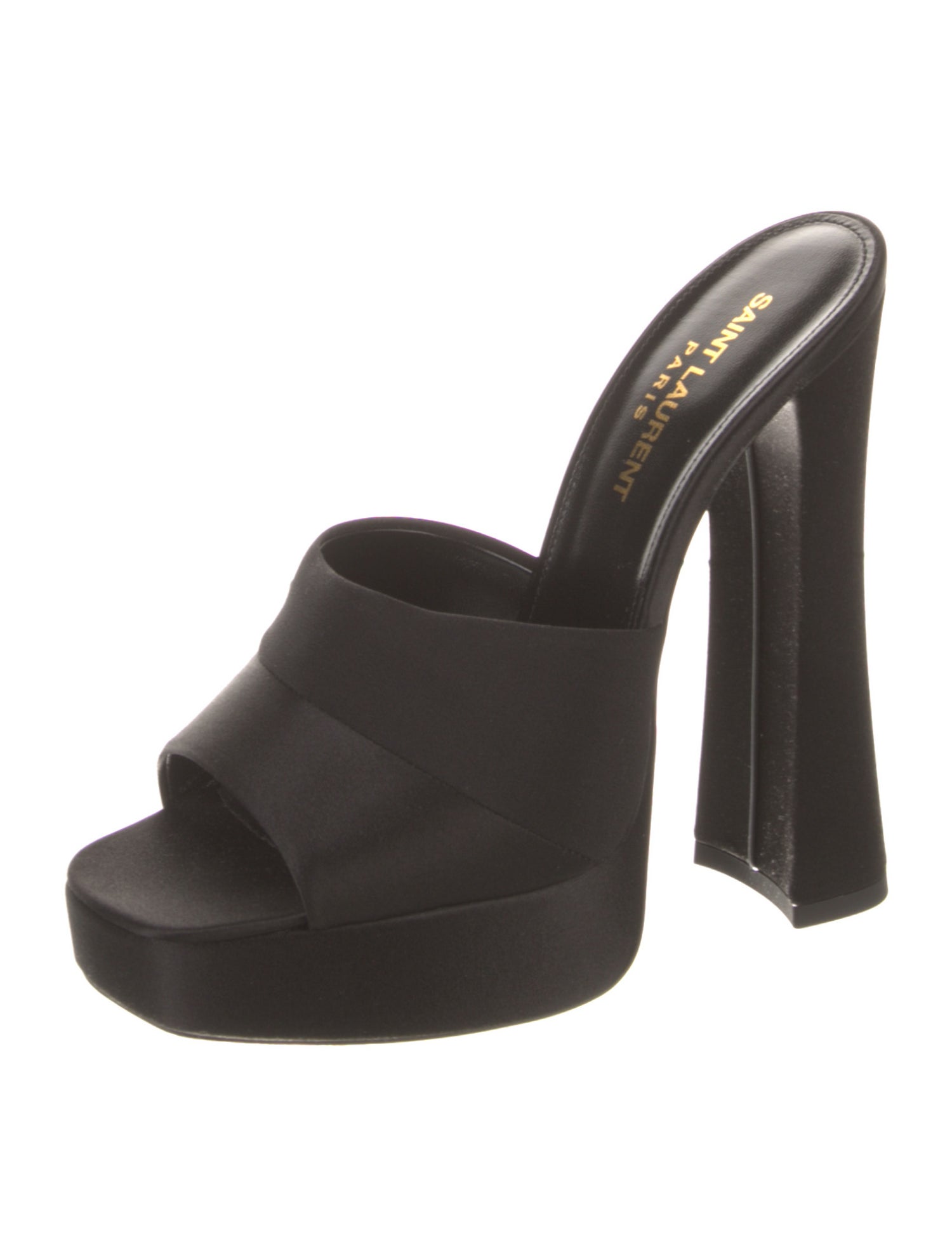 Saint Laurent Satin Slides w/ Tags