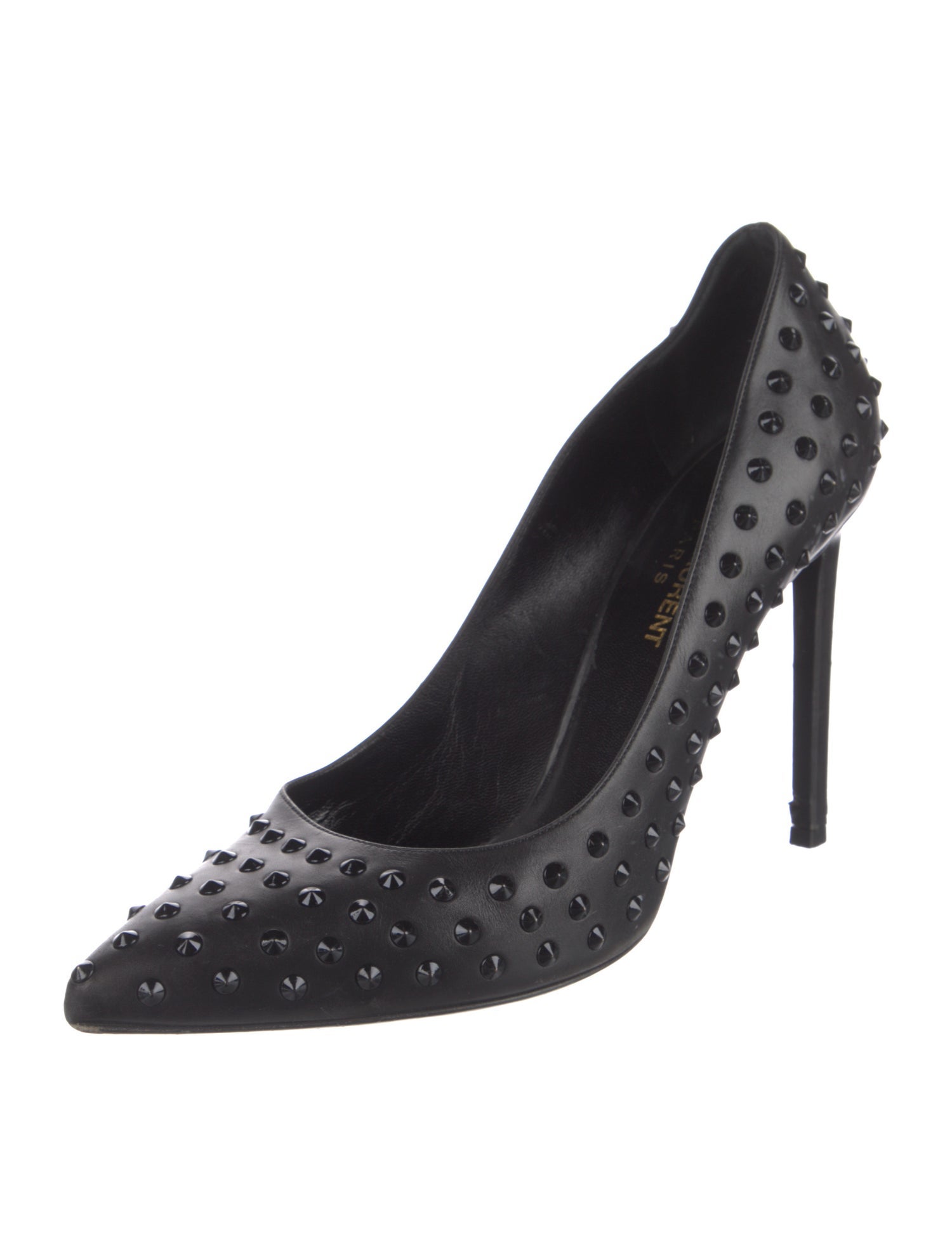 Saint Laurent Leather Studded Accents Pumps