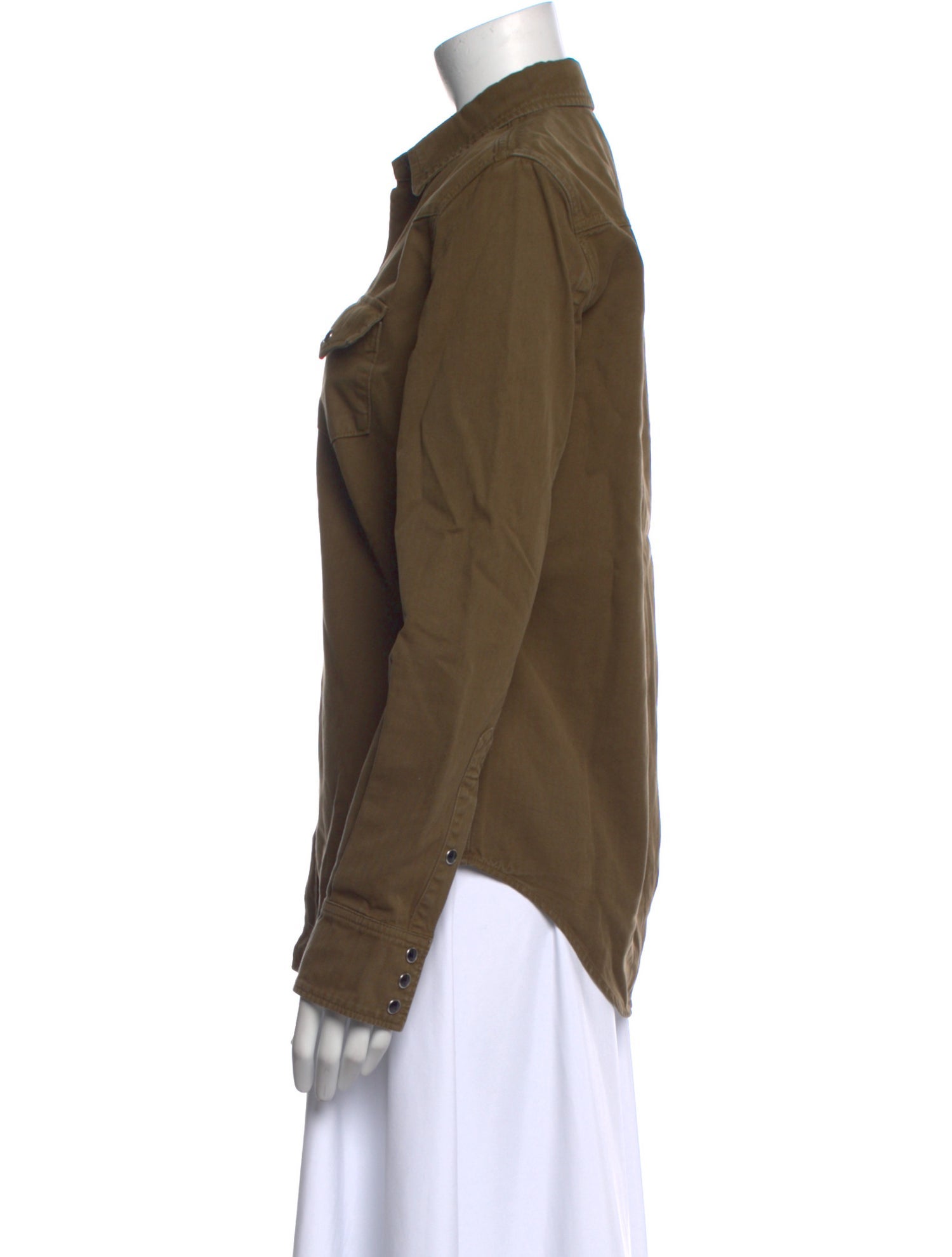 Saint Laurent Long Sleeve Button-Up Top