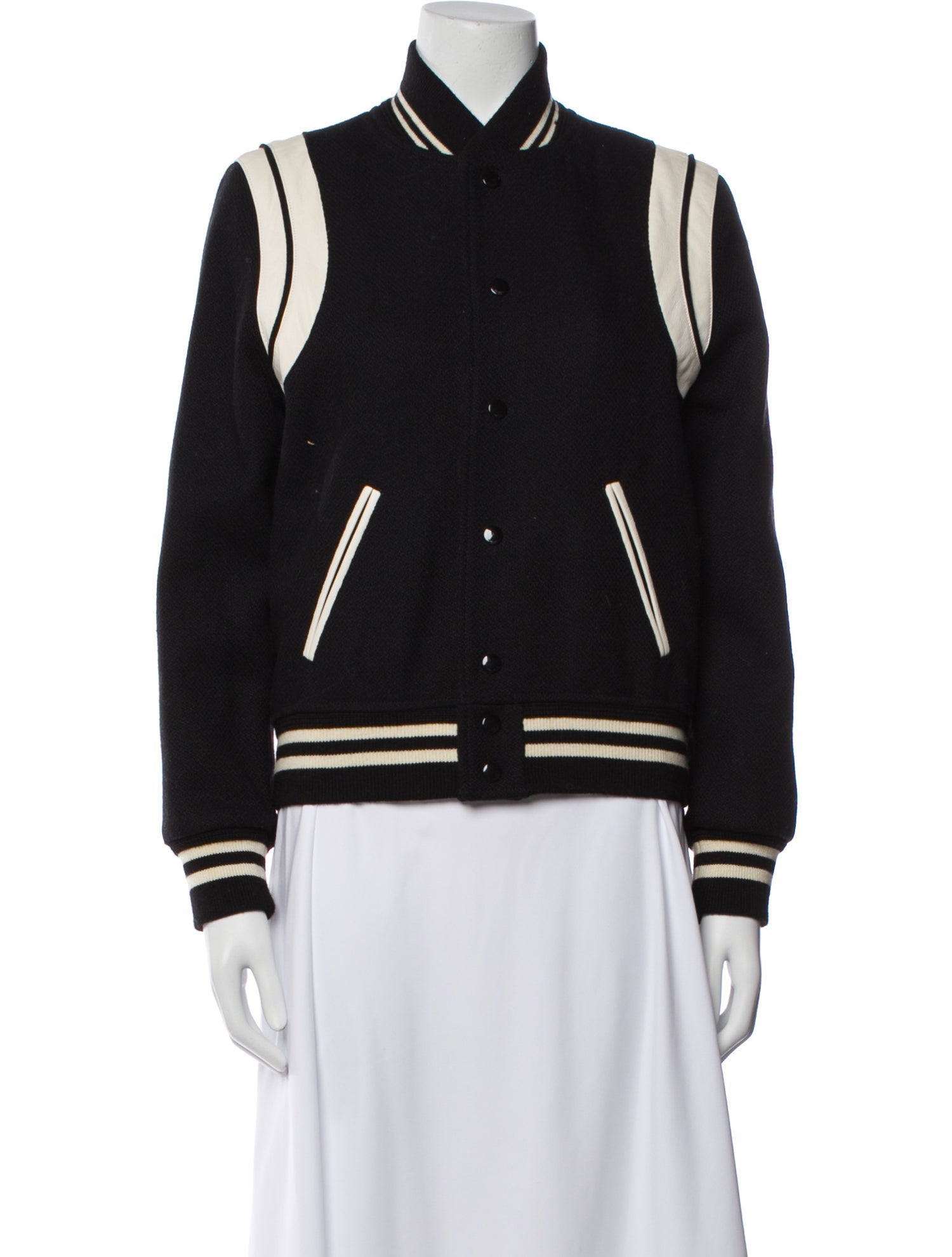 Saint Laurent Wool Striped Evening Jacket