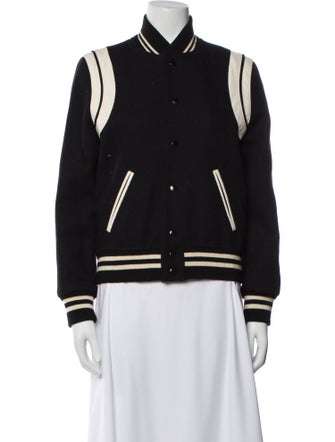 Saint Laurent Wool Striped Evening Jacket