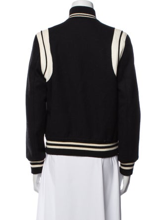 Saint Laurent Wool Striped Evening Jacket