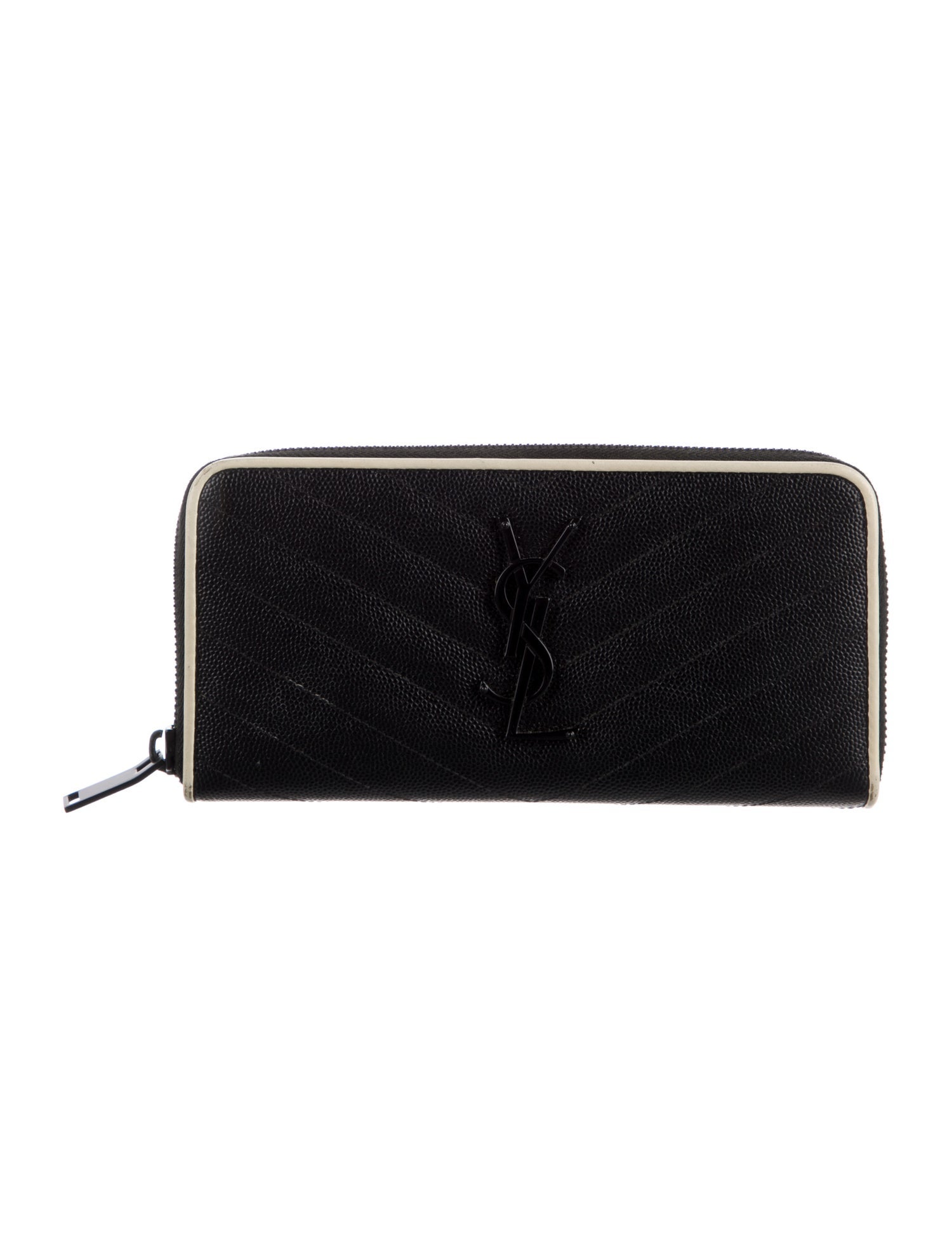 Saint Laurent Signature Logo Leather Wallet