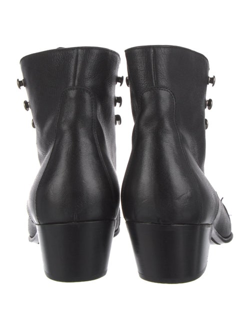 Saint Laurent Leather Lace-Up Boots