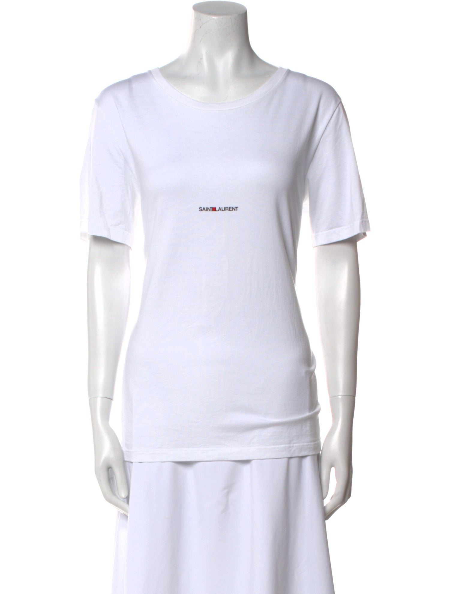 Saint Laurent Scoop Neck Short Sleeve T-Shirt