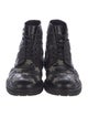 Saint Laurent Leather Studded Accents Combat Boots