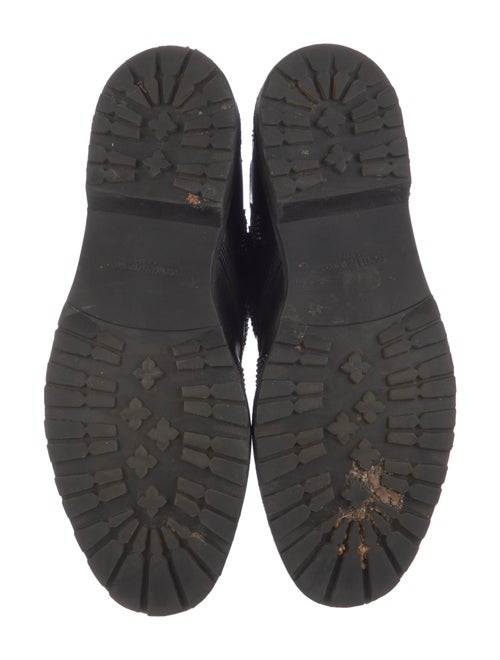 Saint Laurent Leather Studded Accents Combat Boots