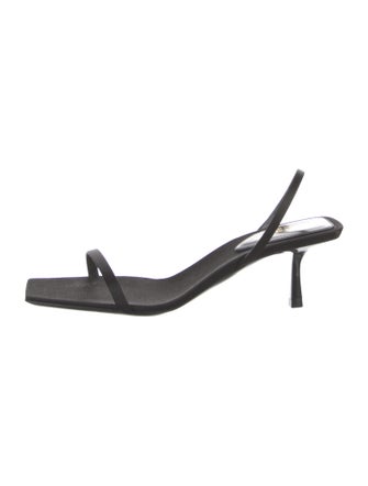 Saint Laurent Satin Slingback Sandals
