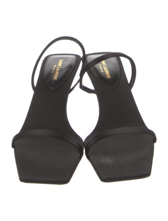 Saint Laurent Satin Slingback Sandals