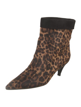 Saint Laurent Ponyhair Animal Print Boots