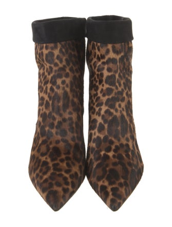 Saint Laurent Ponyhair Animal Print Boots