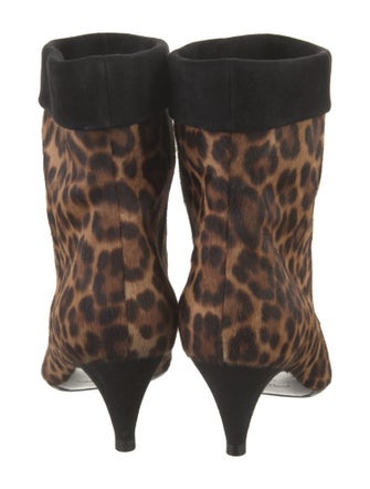Saint Laurent Ponyhair Animal Print Boots