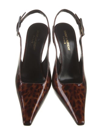 Saint Laurent Patent Leather Slingback Pumps