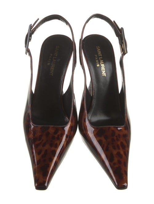 Saint Laurent Patent Leather Slingback Pumps