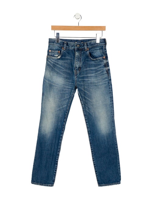Saint Laurent Mid-Rise Straight Leg Jeans