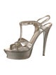 Saint Laurent Leather T-Strap Sandals