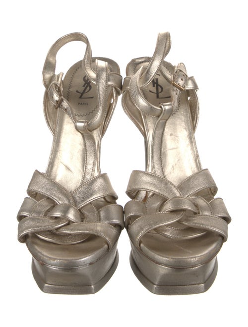 Saint Laurent Leather T-Strap Sandals