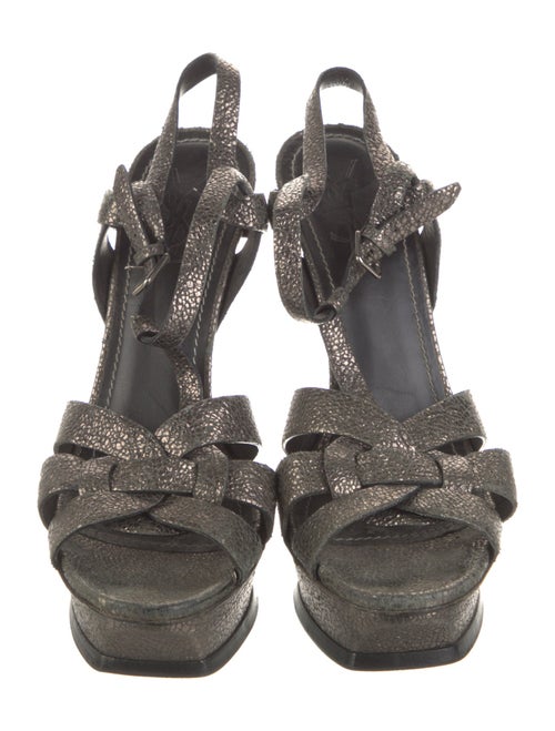 Saint Laurent Leather T-Strap Sandals