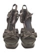 Saint Laurent Leather T-Strap Sandals