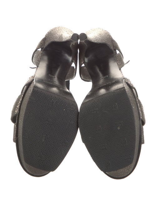 Saint Laurent Leather T-Strap Sandals