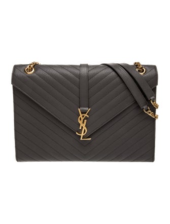 Saint Laurent Chevron Shoulder Bag Large