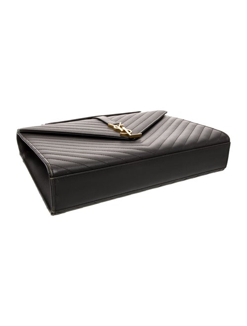 Saint Laurent Chevron Shoulder Bag Large