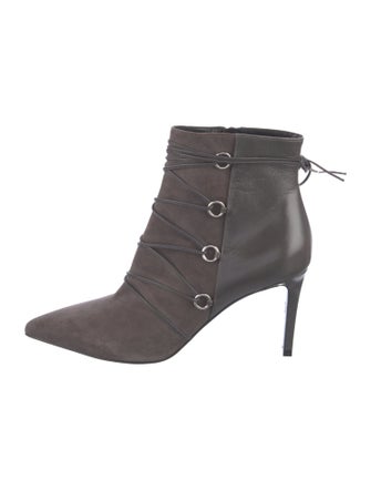 Saint Laurent Suede Lace-Up Boots