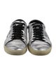Saint Laurent Leather Embroidered Accent Sneakers