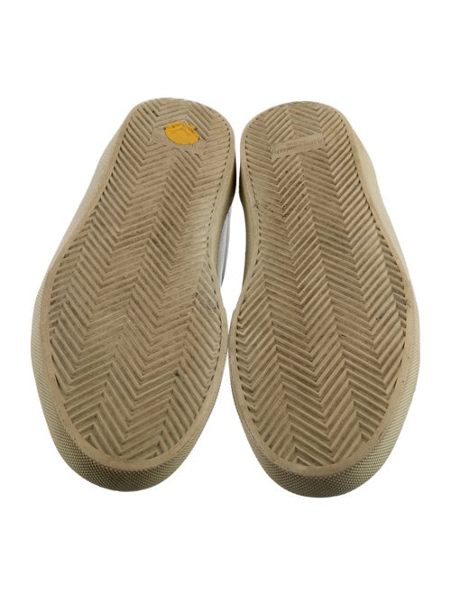 Saint Laurent Leather Embroidered Accent Sneakers