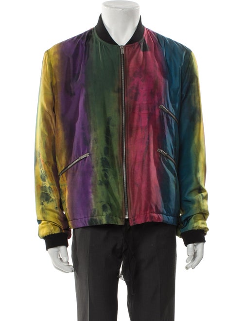 Saint Laurent 2017 Tie Dye Varsity Bomber Jacket