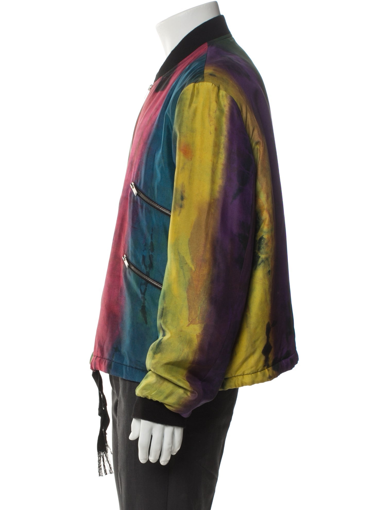 Saint Laurent 2017 Tie Dye Varsity Bomber Jacket