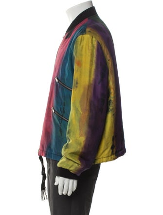 Saint Laurent 2017 Tie Dye Varsity Bomber Jacket