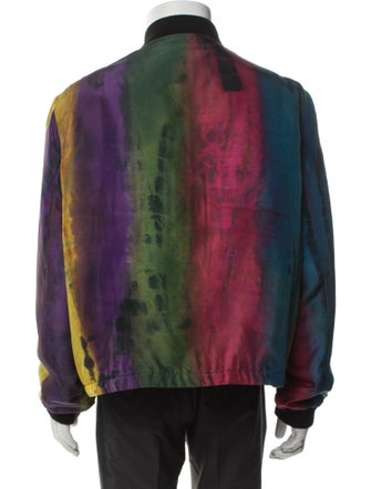Saint Laurent 2017 Tie Dye Varsity Bomber Jacket