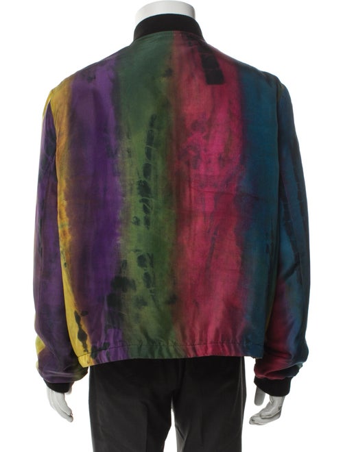 Saint Laurent 2017 Tie Dye Varsity Bomber Jacket