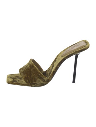 Saint Laurent Velvet Slides