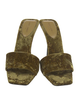 Saint Laurent Velvet Slides