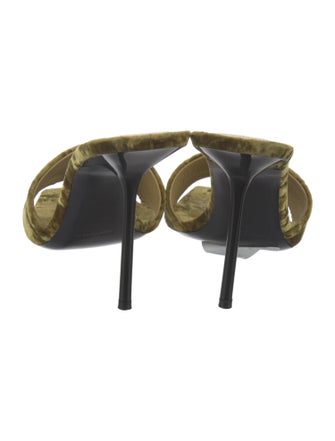 Saint Laurent Velvet Slides
