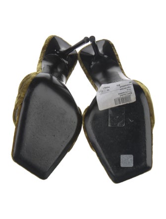 Saint Laurent Velvet Slides