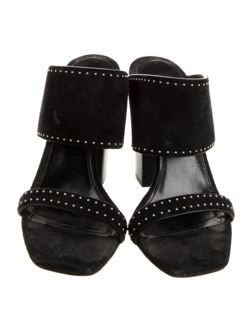 Saint Laurent Suede Studded Accents Slides