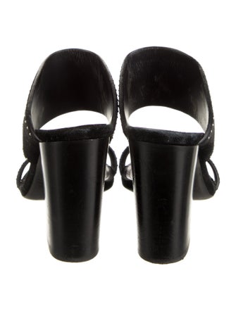 Saint Laurent Suede Studded Accents Slides