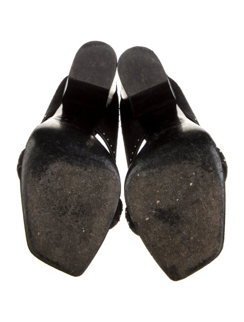 Saint Laurent Suede Studded Accents Slides