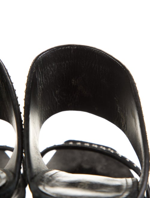 Saint Laurent Suede Studded Accents Slides