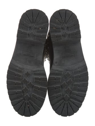 Saint Laurent Leather Studded Accents Rain Boots