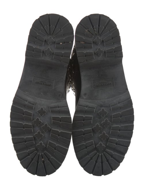 Saint Laurent Leather Studded Accents Rain Boots
