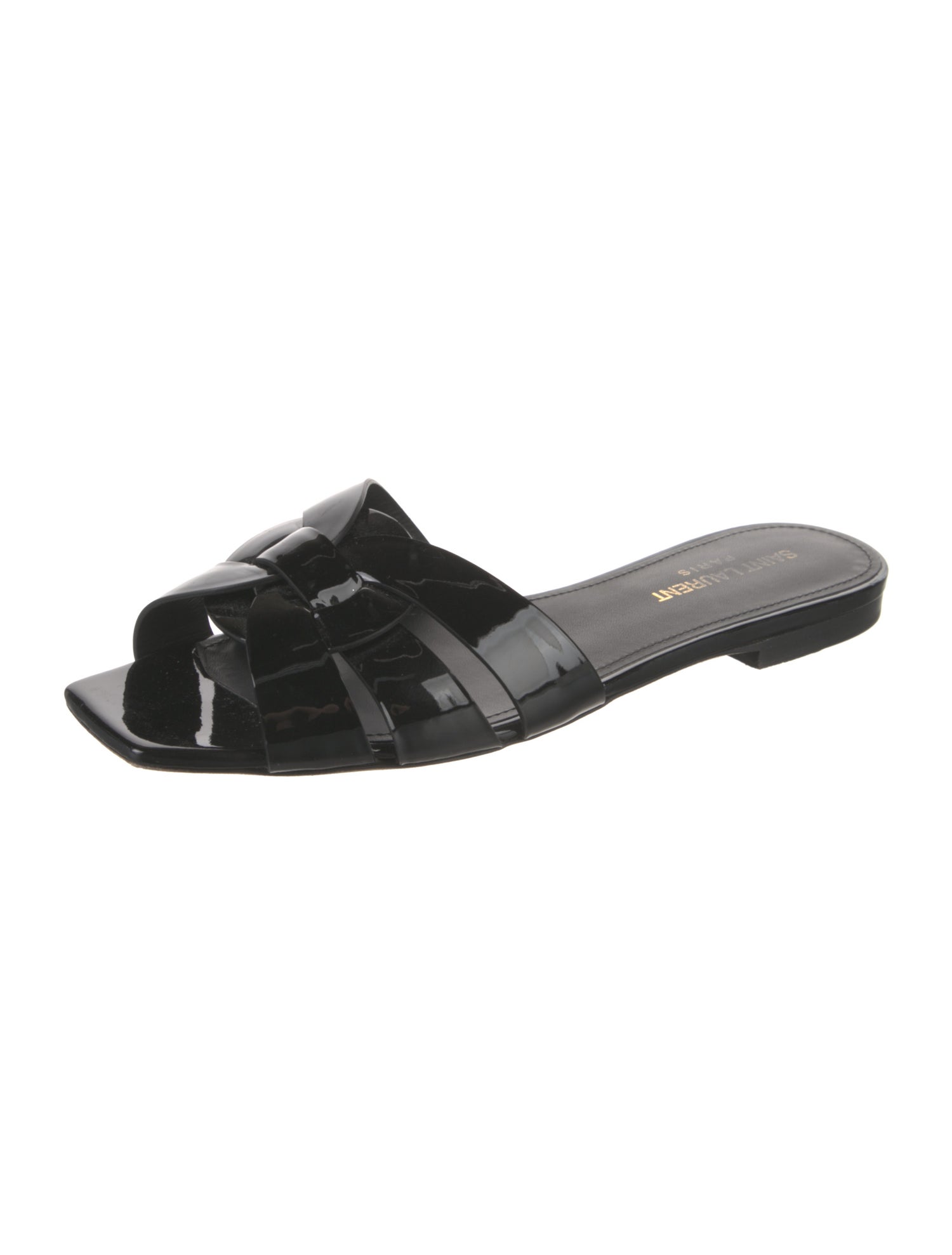 Saint Laurent Patent Leather Slides