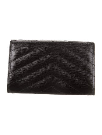 Saint Laurent 2019 Small Matelasse Envelope Compact Wallet