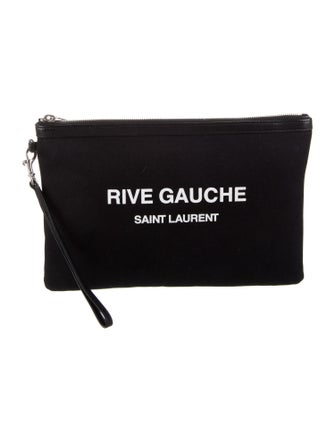 Saint Laurent canvas cosmetic bag